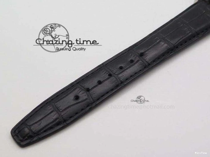 MIROTIME 0329 Portuguese Tourbillon Mystere SS TF Best Edition Black Dial on Black Croc Leather Strap Flexible 7383